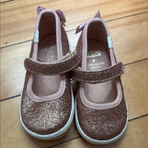 Kate Spade Pink/ rose gold keds